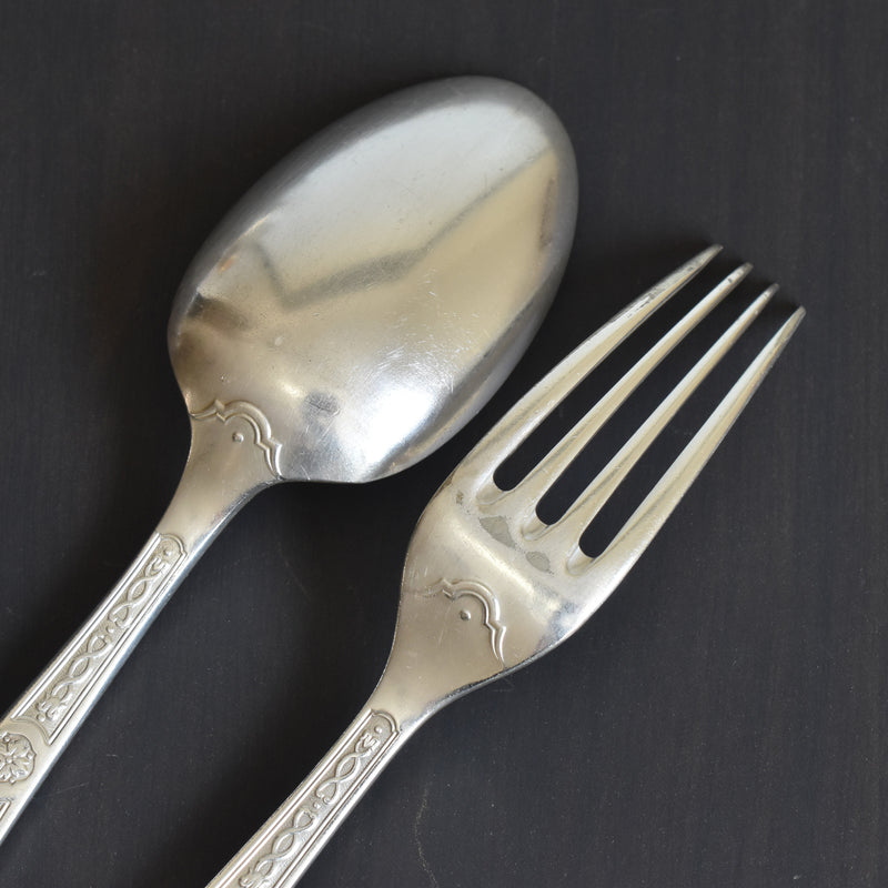 ヴィンテージ銀メッキ フォーク＆スプーンセット クリストフ ビレロイ