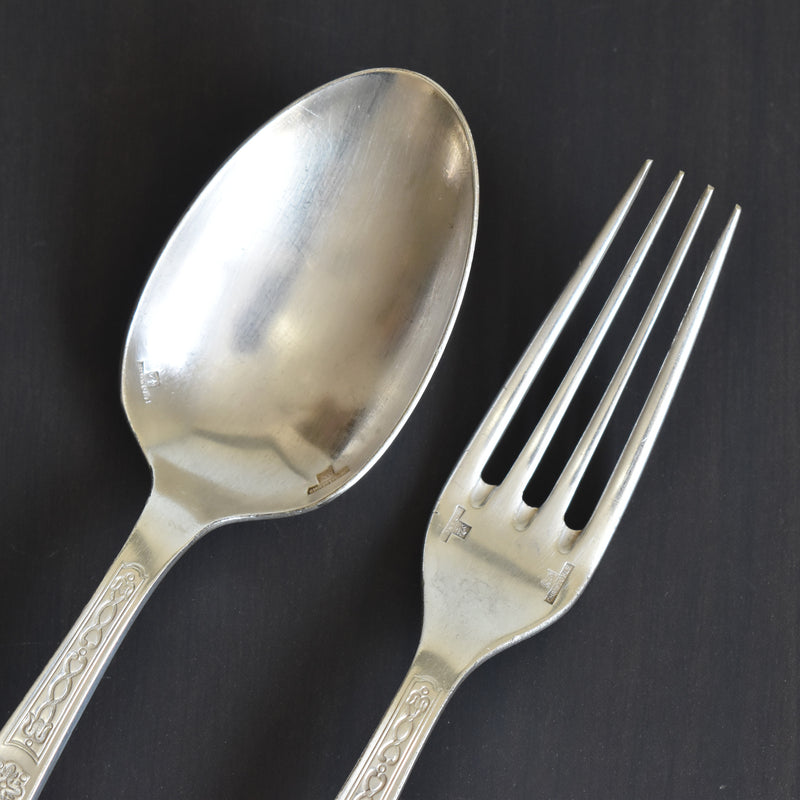 ヴィンテージ銀メッキ フォーク＆スプーンセット クリストフ ビレロイ