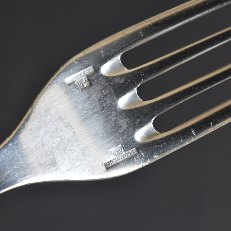 ヴィンテージ銀メッキ フォーク＆スプーンセット クリストフ ビレロイ