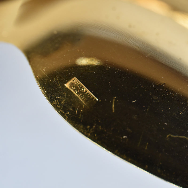 ヴィンテージモカスプーン クリストフル 金メッキ