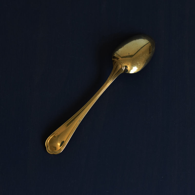 ヴィンテージモカスプーン クリストフル 金メッキ