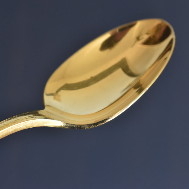 ヴィンテージモカスプーン クリストフル 金メッキ