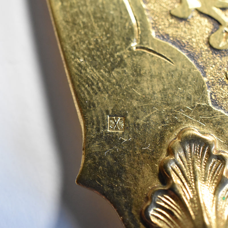 アンティーク 銀＆真鍮オーダブルサーバー4点セット