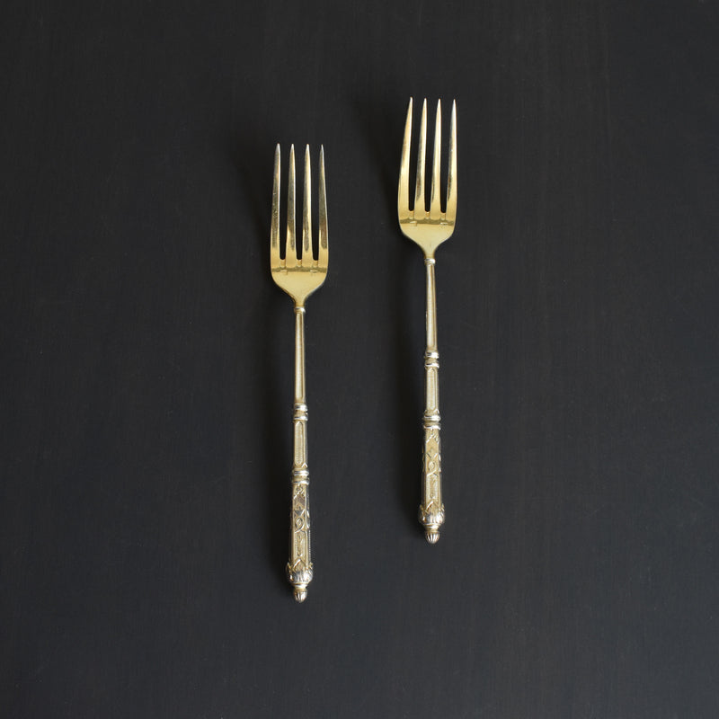 アンティークデザートフォーク SFAM 銀メッキ