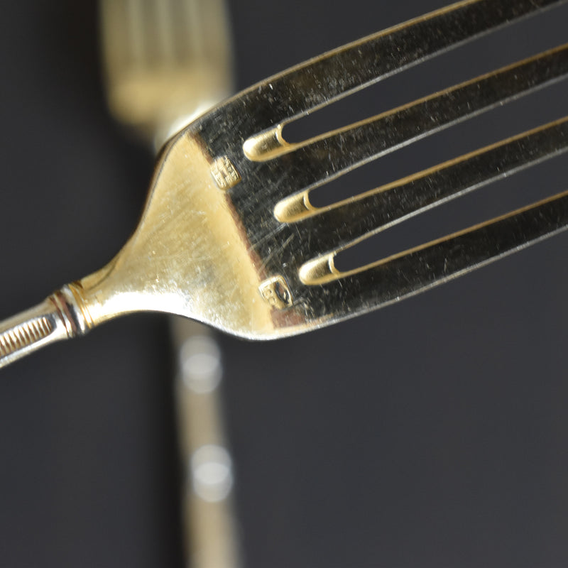 アンティークデザートフォーク SFAM 銀メッキ