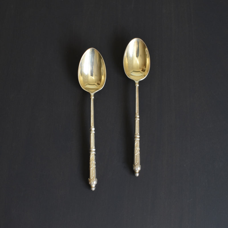 アンティークデザートスプーン SFAM 銀メッキ