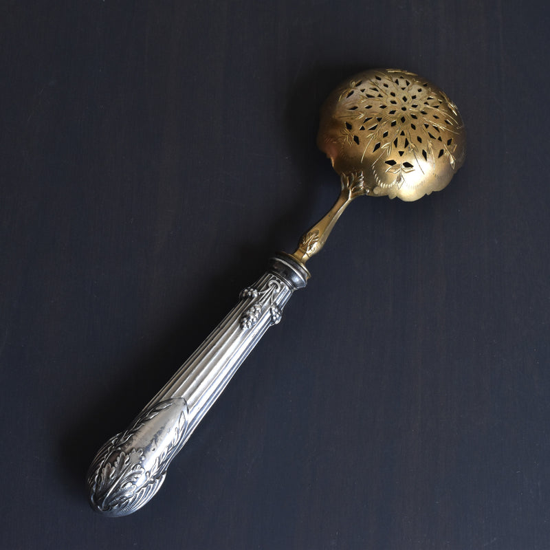 アンティーク 銀＆真鍮シュガースプーンMosgau & Lehmann