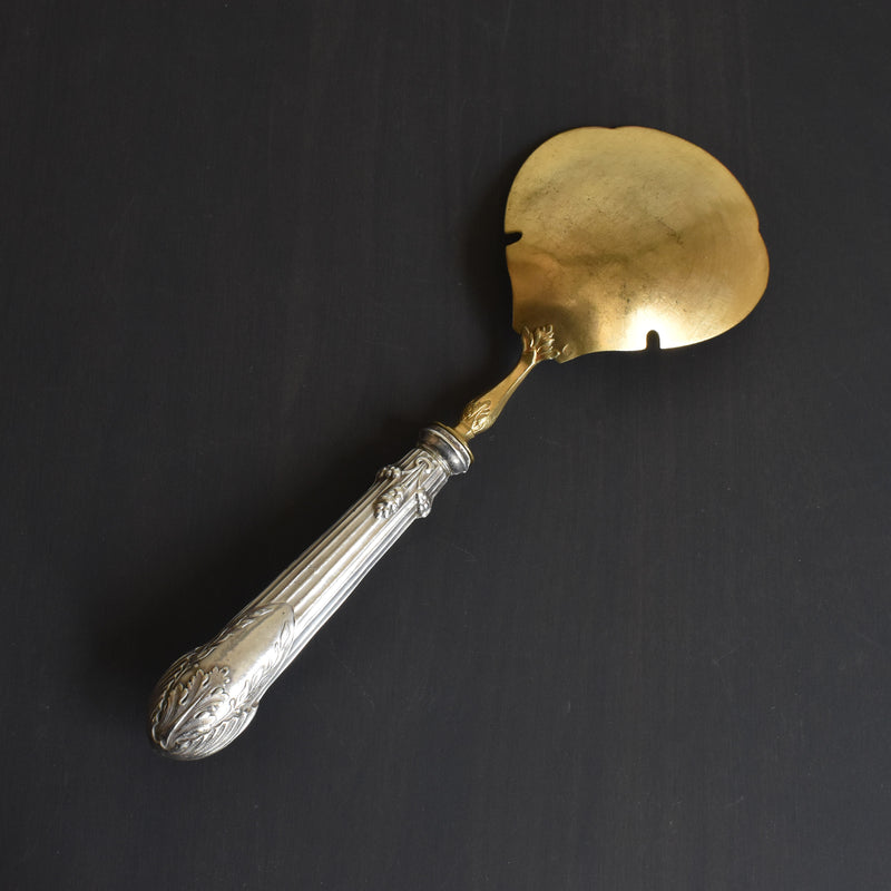アンティーク 銀＆真鍮ストローベリースプーンMosgau & Lehmann