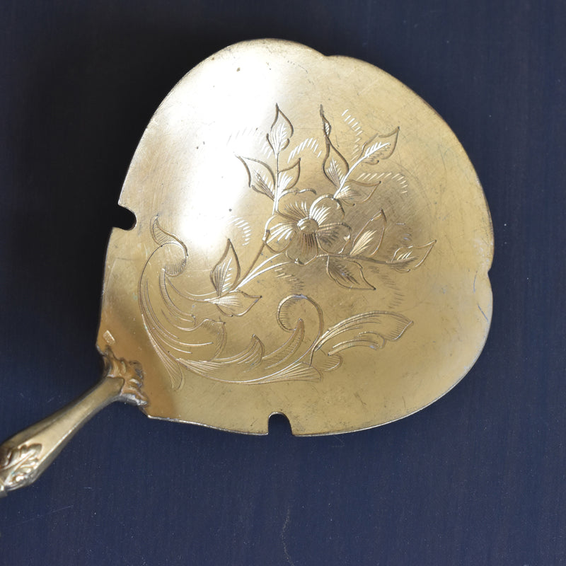 アンティーク 銀＆真鍮ストローベリースプーンMosgau & Lehmann