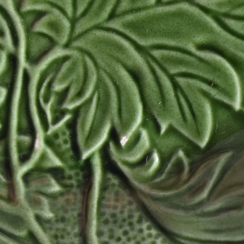 ヴィンテージデザートプレート シャロール グリーンリーフ A