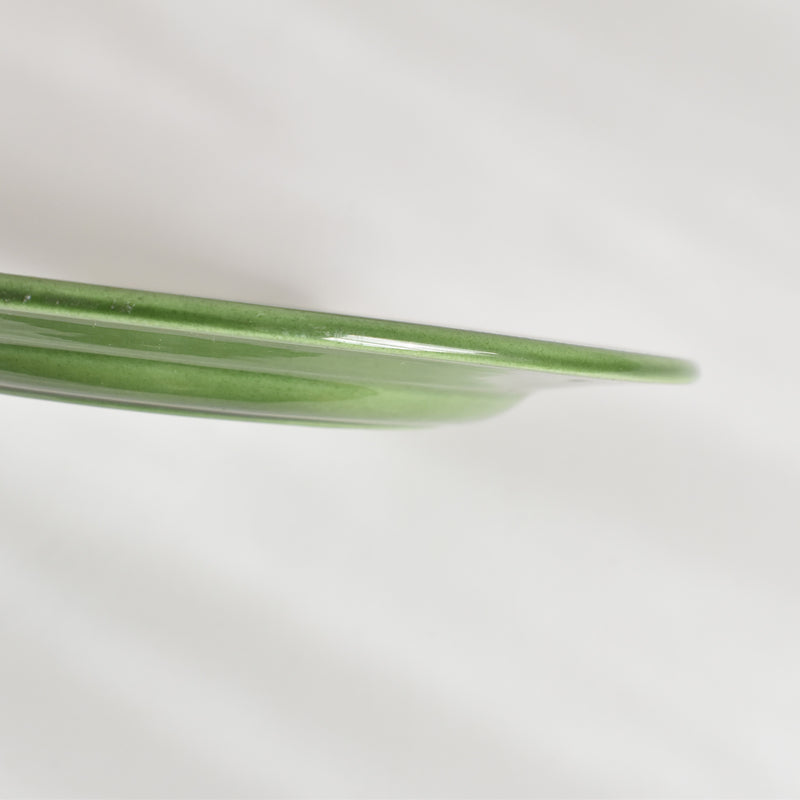 ヴィンテージデザートプレート シャロール グリーンリーフ A