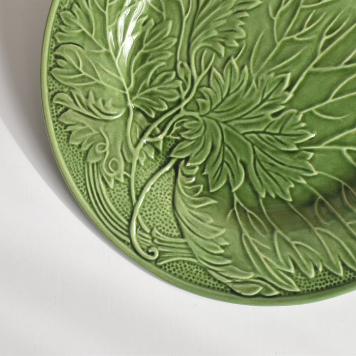 ヴィンテージデザートプレート シャロール グリーンリーフ A — Loane