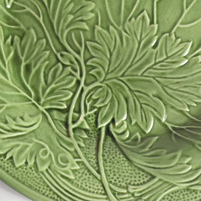 ヴィンテージデザートプレート シャロール グリーンリーフ B — Loane