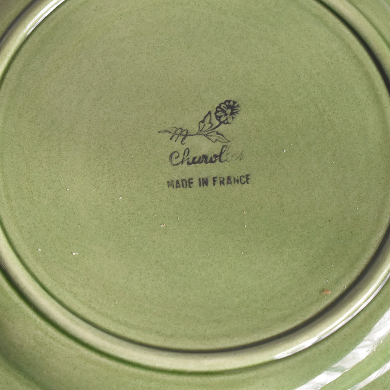 ヴィンテージデザートプレート シャロール グリーンリーフ B