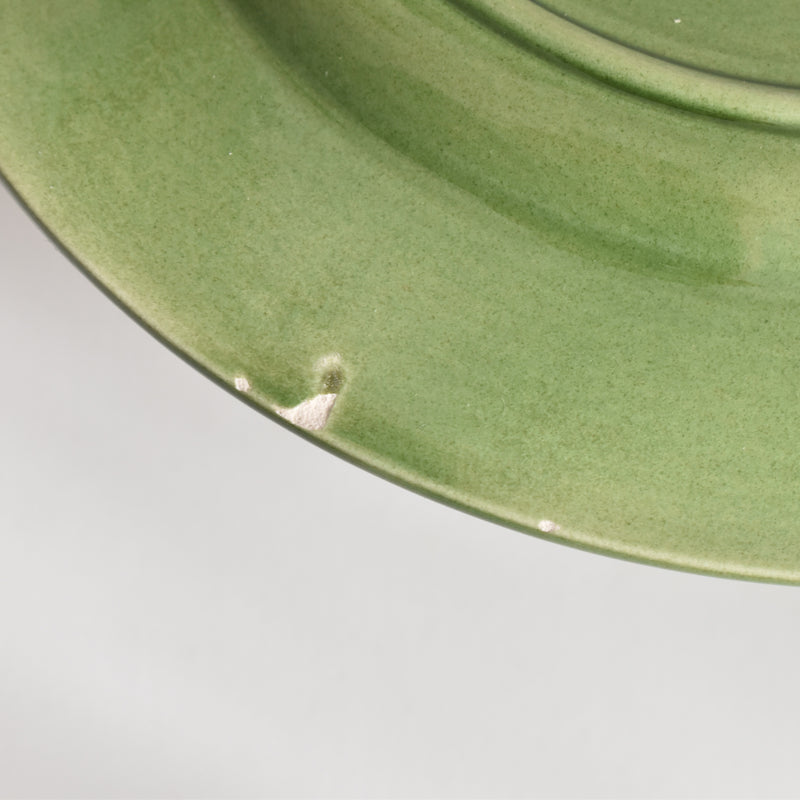 ヴィンテージデザートプレート シャロール グリーンリーフ B