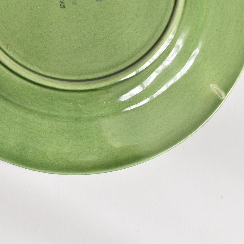 ヴィンテージデザートプレート シャロール グリーンリーフ B