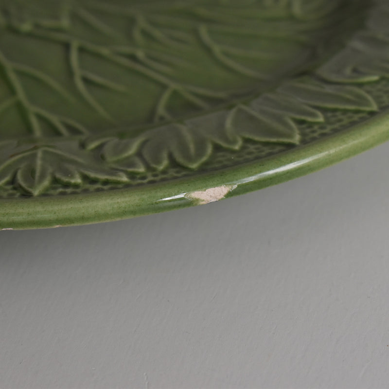 ヴィンテージデザートプレート シャロール グリーンリーフ C