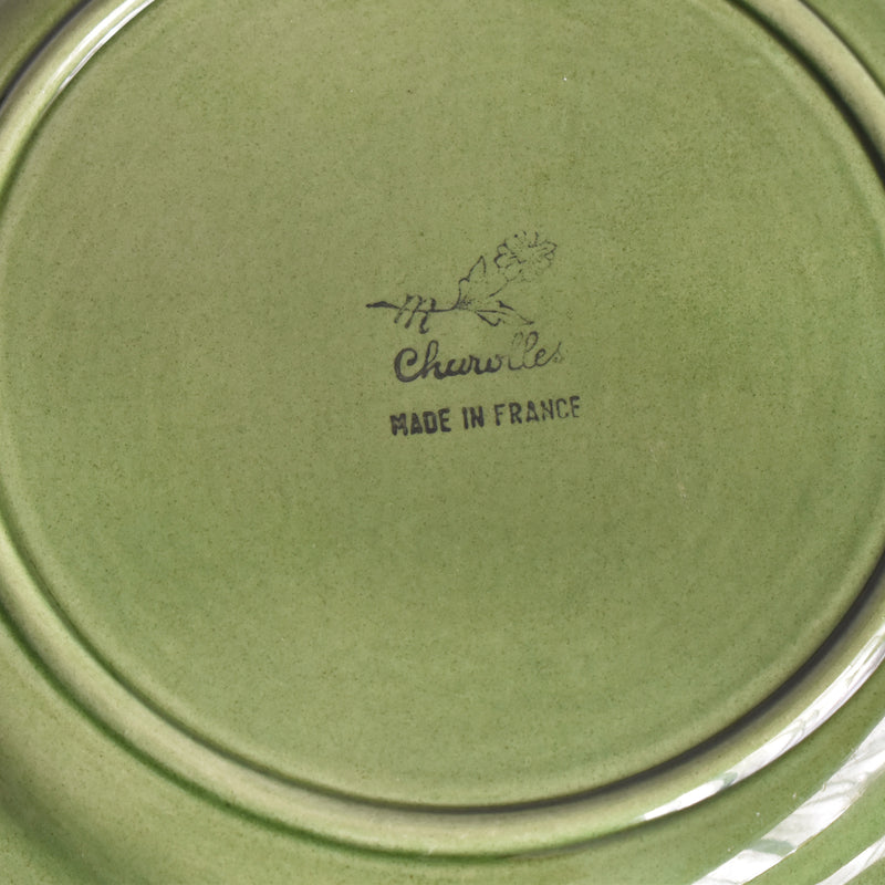ヴィンテージデザートプレート シャロール グリーンリーフ C