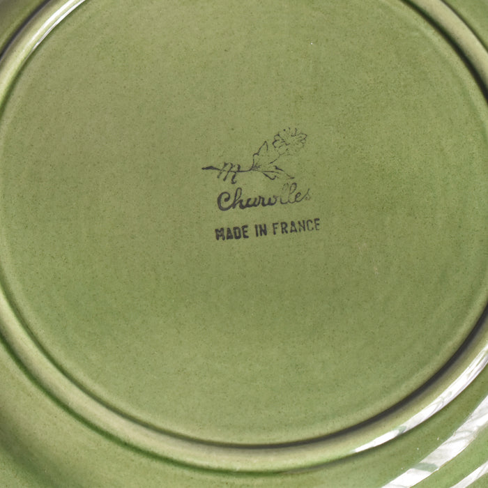 ヴィンテージデザートプレート シャロール グリーンリーフ C