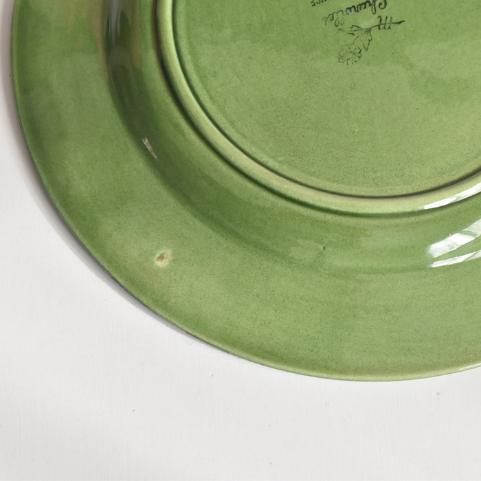 ヴィンテージデザートプレート シャロール グリーンリーフ C