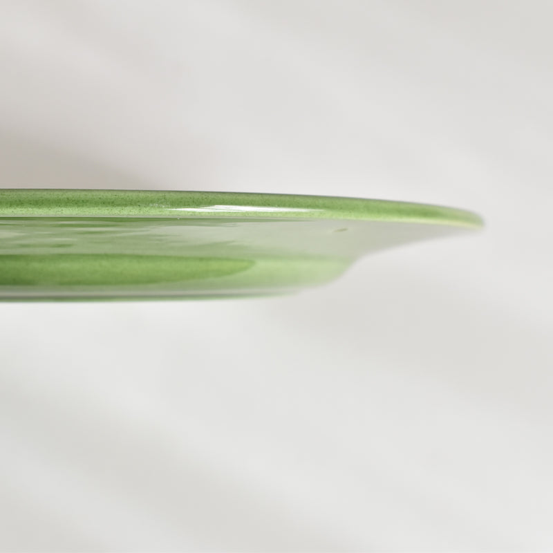 ヴィンテージデザートプレート シャロール グリーンリーフ C