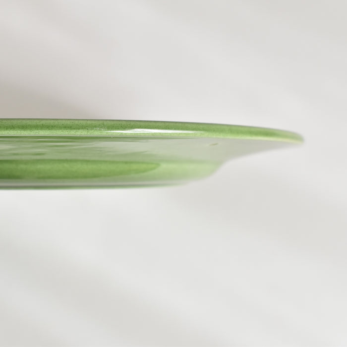 ヴィンテージデザートプレート シャロール グリーンリーフ C