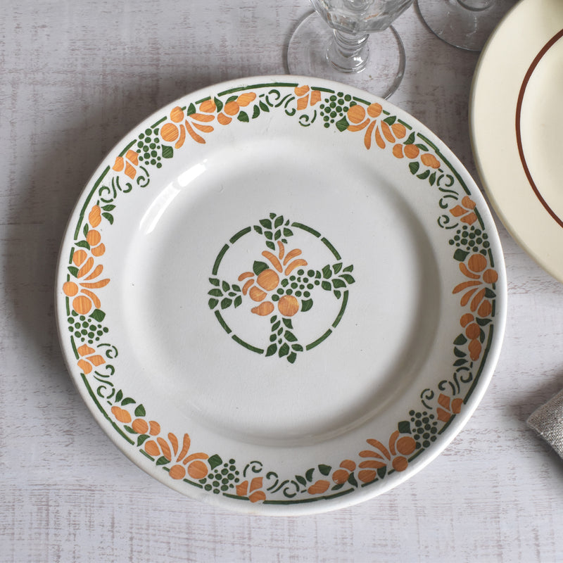 ヴィンテージデザートプレート HBCMクレイユモントロー Bizerte（ビゼルト）