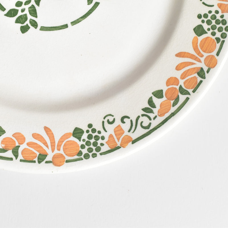 ヴィンテージデザートプレート HBCMクレイユモントロー Bizerte（ビゼルト）