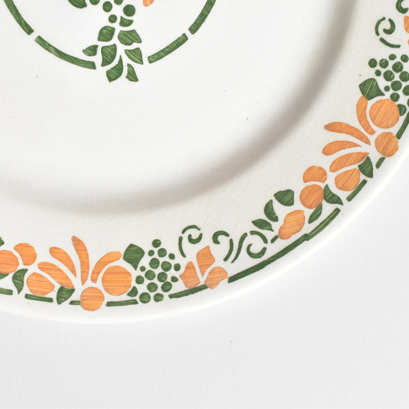 ヴィンテージデザートプレート HBCMクレイユモントロー Bizerte（ビゼルト）