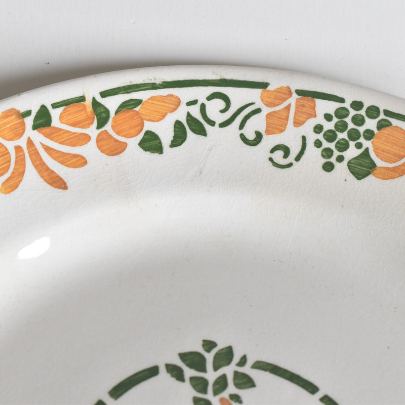 ヴィンテージデザートプレート HBCMクレイユモントロー Bizerte（ビゼルト）