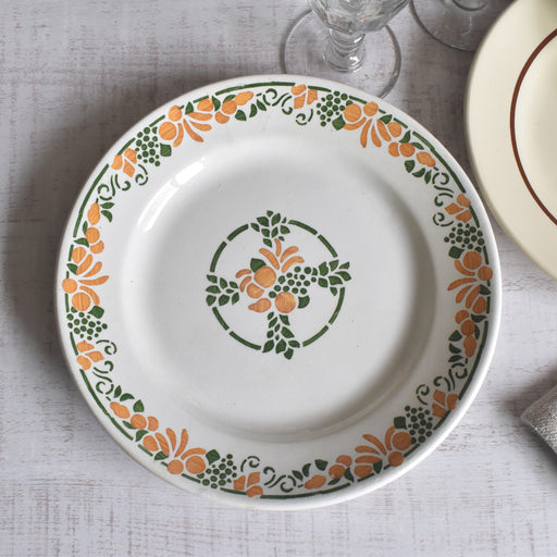 ヴィンテージデザートプレート HBCMクレイユモントロー Bizerte（ビゼルト）