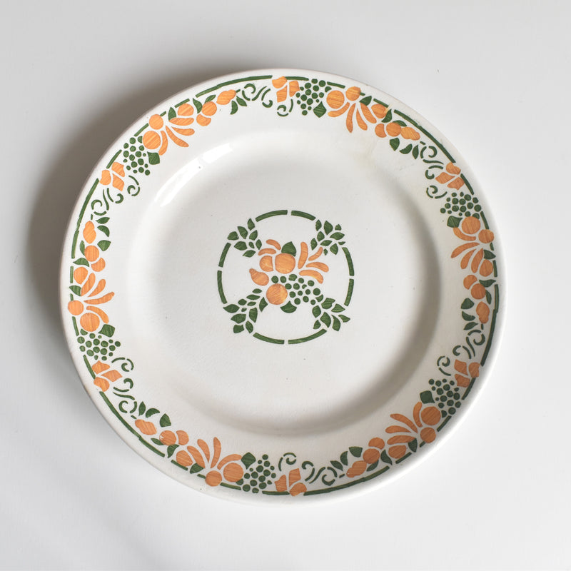 ヴィンテージデザートプレート HBCMクレイユモントロー Bizerte（ビゼルト）