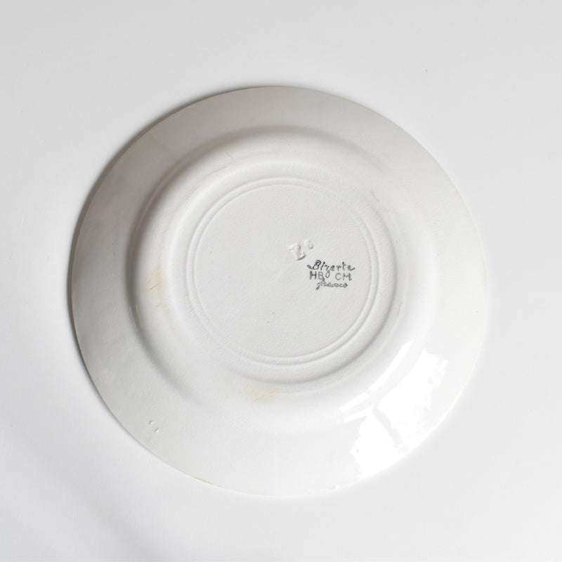 ヴィンテージデザートプレート HBCMクレイユモントロー Bizerte（ビゼルト）