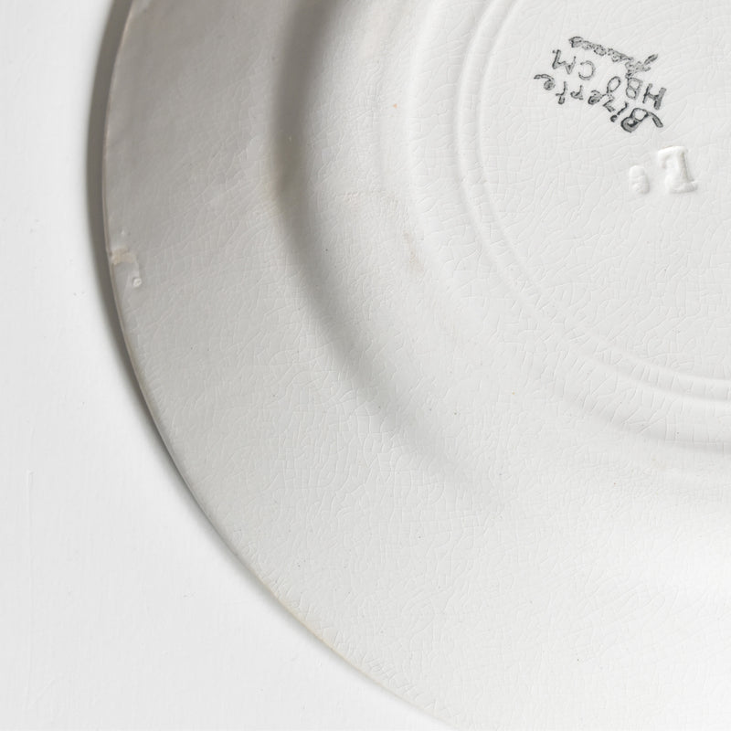 ヴィンテージデザートプレート HBCMクレイユモントロー Bizerte（ビゼルト）