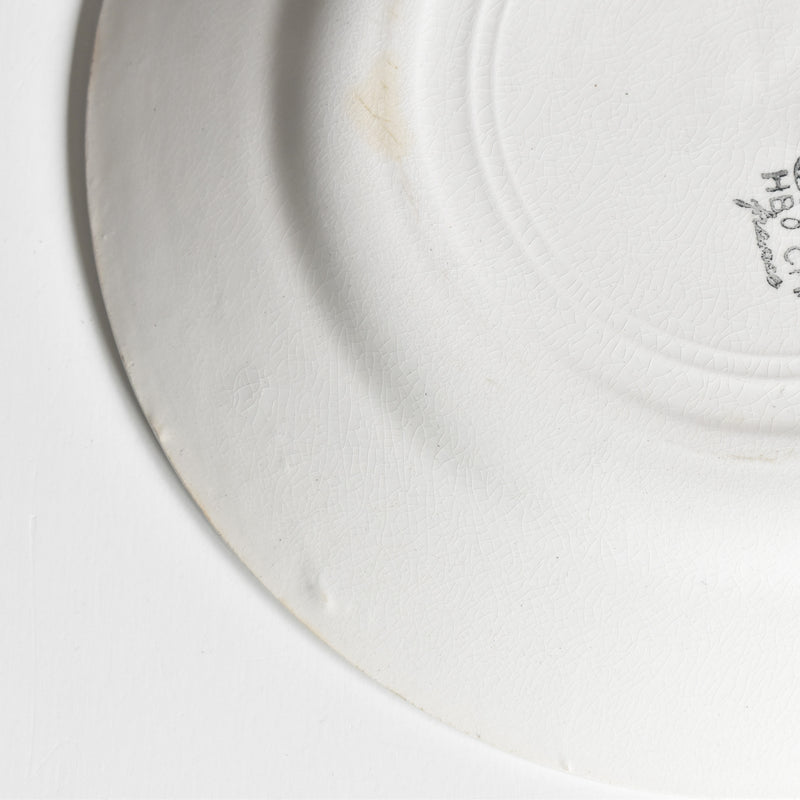 ヴィンテージデザートプレート HBCMクレイユモントロー Bizerte（ビゼルト）