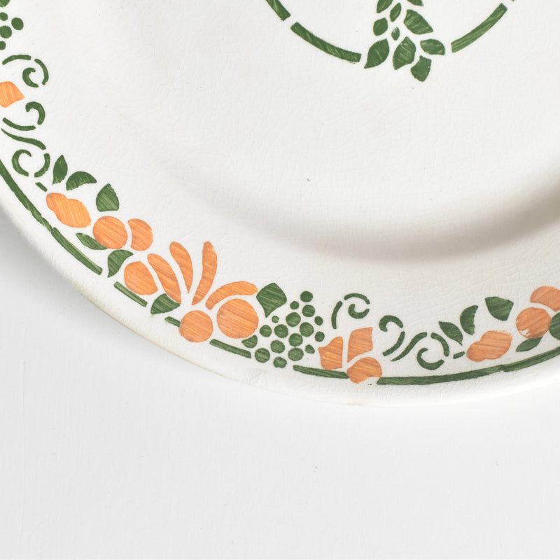 ヴィンテージデザートプレート HBCMクレイユモントロー Bizerte（ビゼルト）