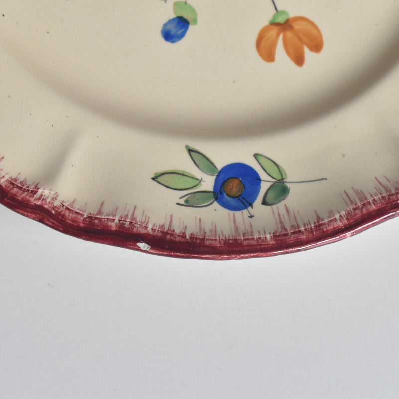 ヴィンテージデザートプレート ロンシャン Trianon（トリアノン） 花リム