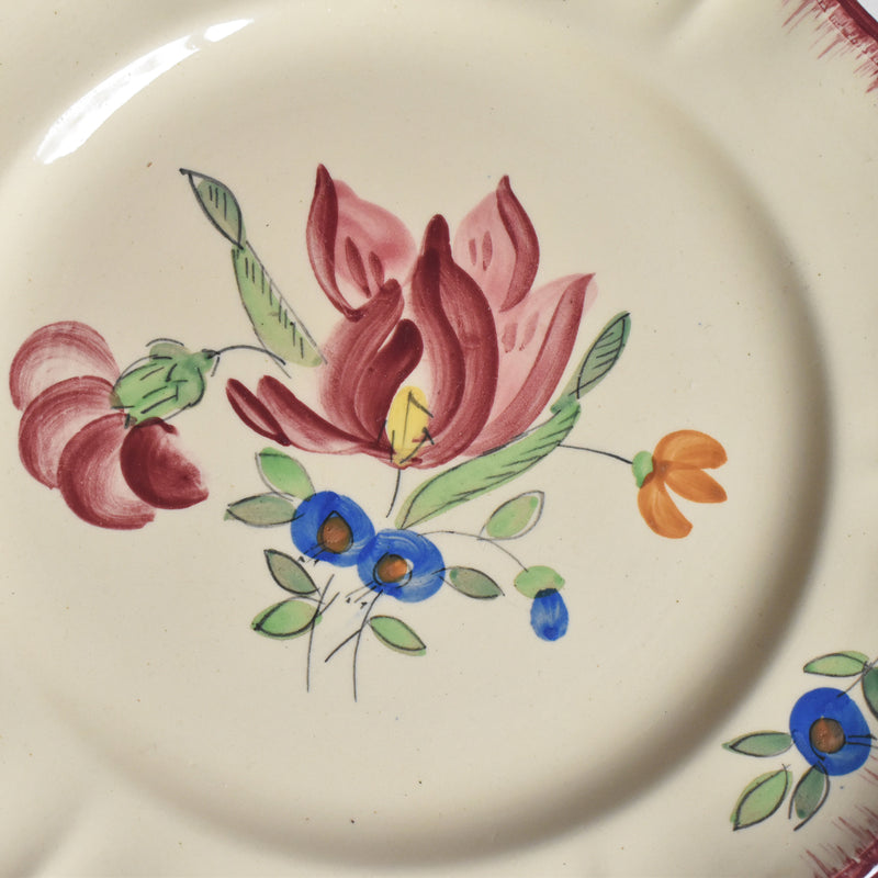 ヴィンテージデザートプレート ロンシャン Trianon（トリアノン） 花リム