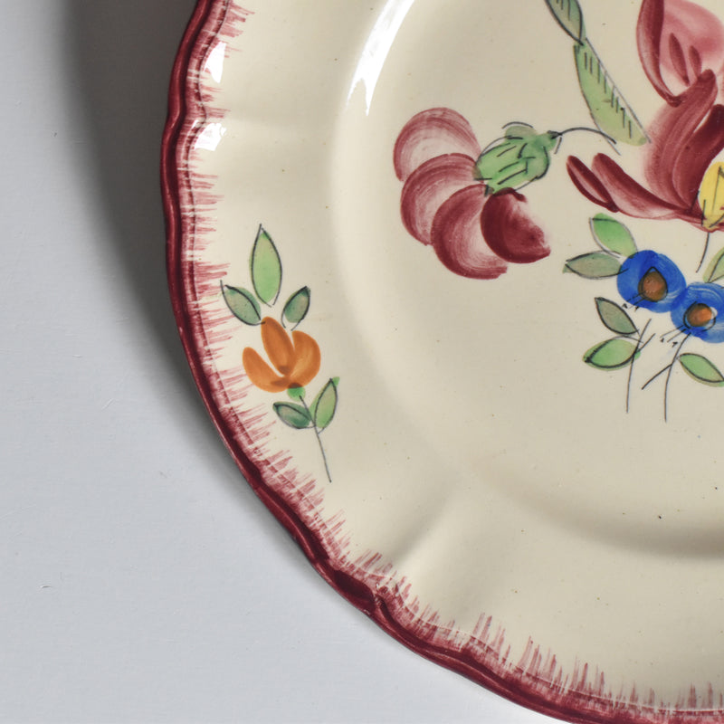 ヴィンテージデザートプレート ロンシャン Trianon（トリアノン） 花リム