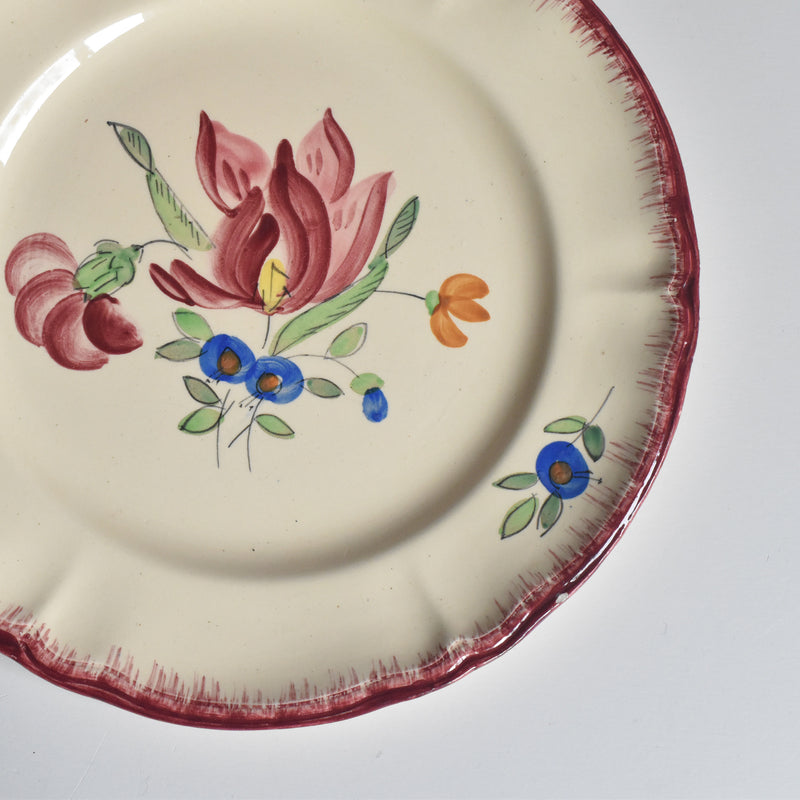 ヴィンテージデザートプレート ロンシャン Trianon（トリアノン） 花リム