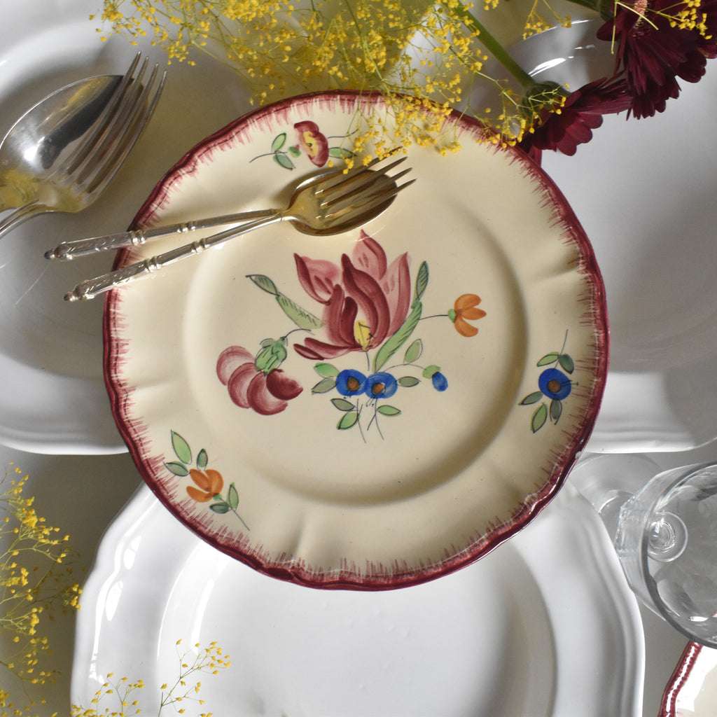 ヴィンテージデザートプレート ロンシャン Trianon（トリアノン） 花