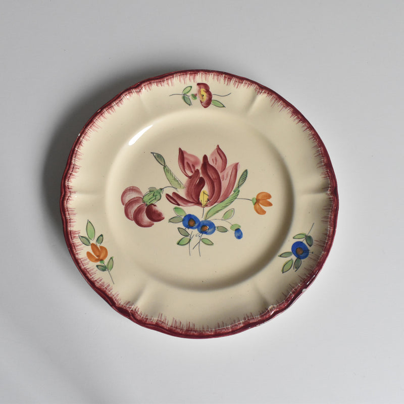 ヴィンテージデザートプレート ロンシャン Trianon（トリアノン） 花リム