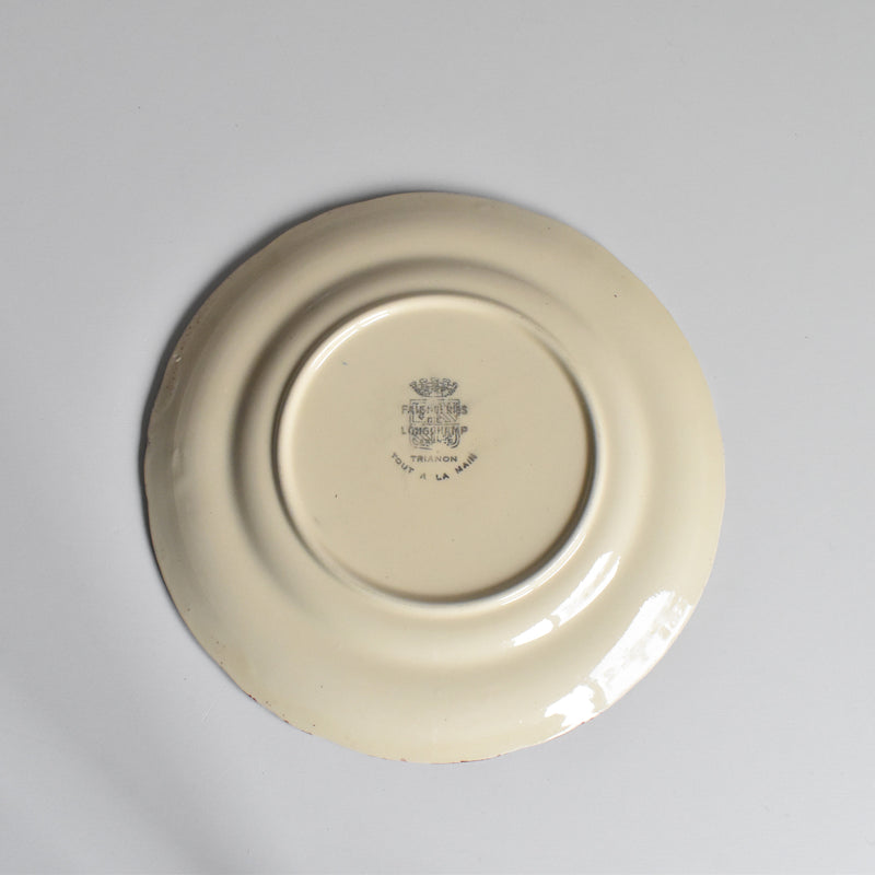 ヴィンテージデザートプレート ロンシャン Trianon（トリアノン） 花リム