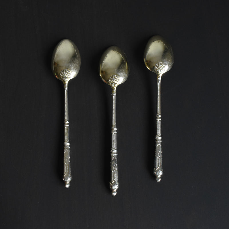 Antique Dessert Spoon, Silver Plated, SFAM