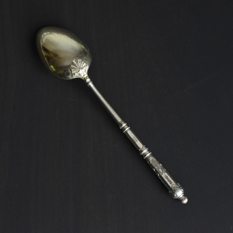 Antique Dessert Spoon, Silver Plated, SFAM