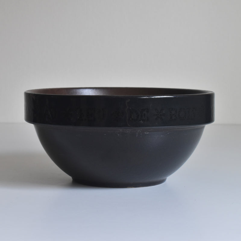 Vintage Stoneware Bowl Digoin Prunier Rillettes du Mans