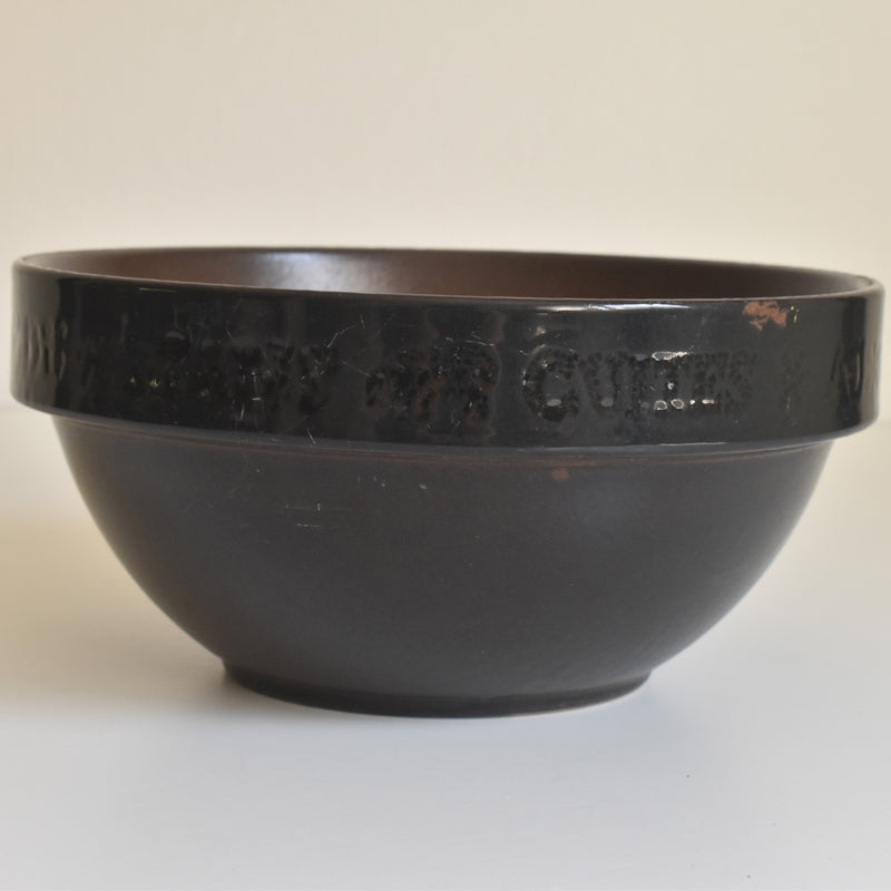 Vintage Stoneware Bowl Digoin Prunier Rillettes du Mans
