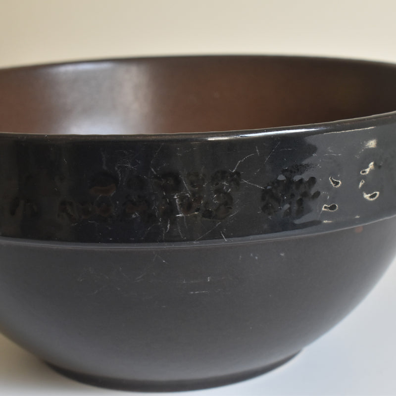 Vintage Stoneware Bowl Digoin Prunier Rillettes du Mans