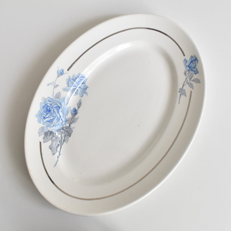 Vintage Oval Plate 30.5cm Digoin & Sarreguemines 8944