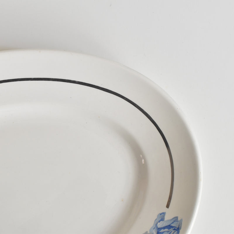 Vintage Oval Plate 30.5cm Digoin & Sarreguemines 8944